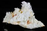 Peach Stilbite Crystals on Sparkling Quartz Chalcedony - India #176835-1